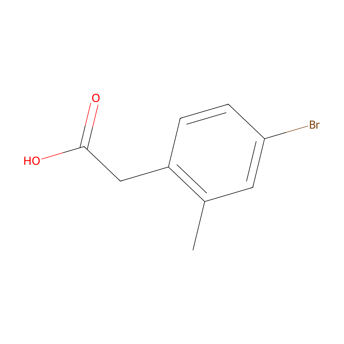 2-(4-Bromo-2-methylphenyl)acetic acid molecular structure, CAS 853796-39-1
