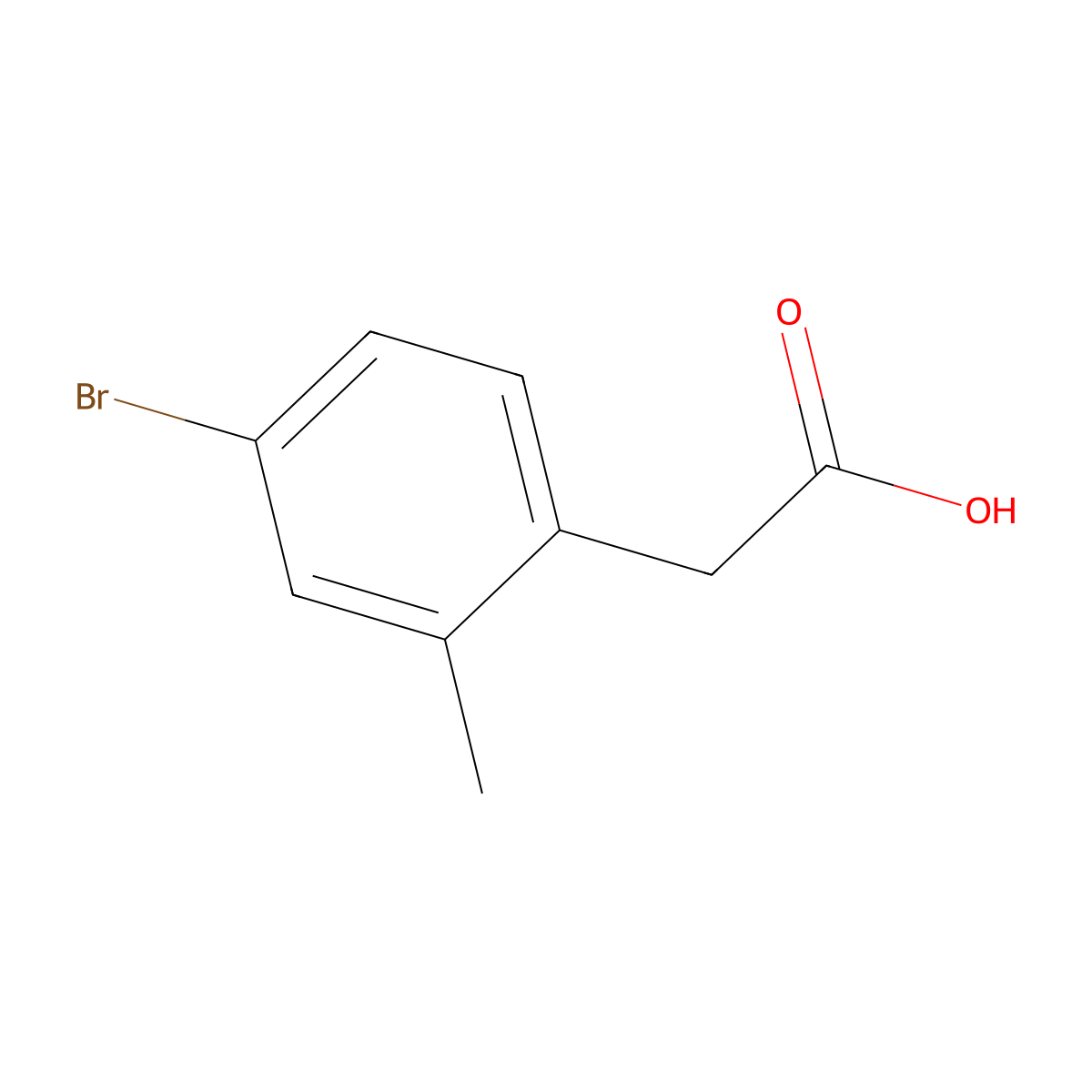 2-(4-Bromo-2-methylphenyl)acetic acid molecular structure, CAS 853796-39-1