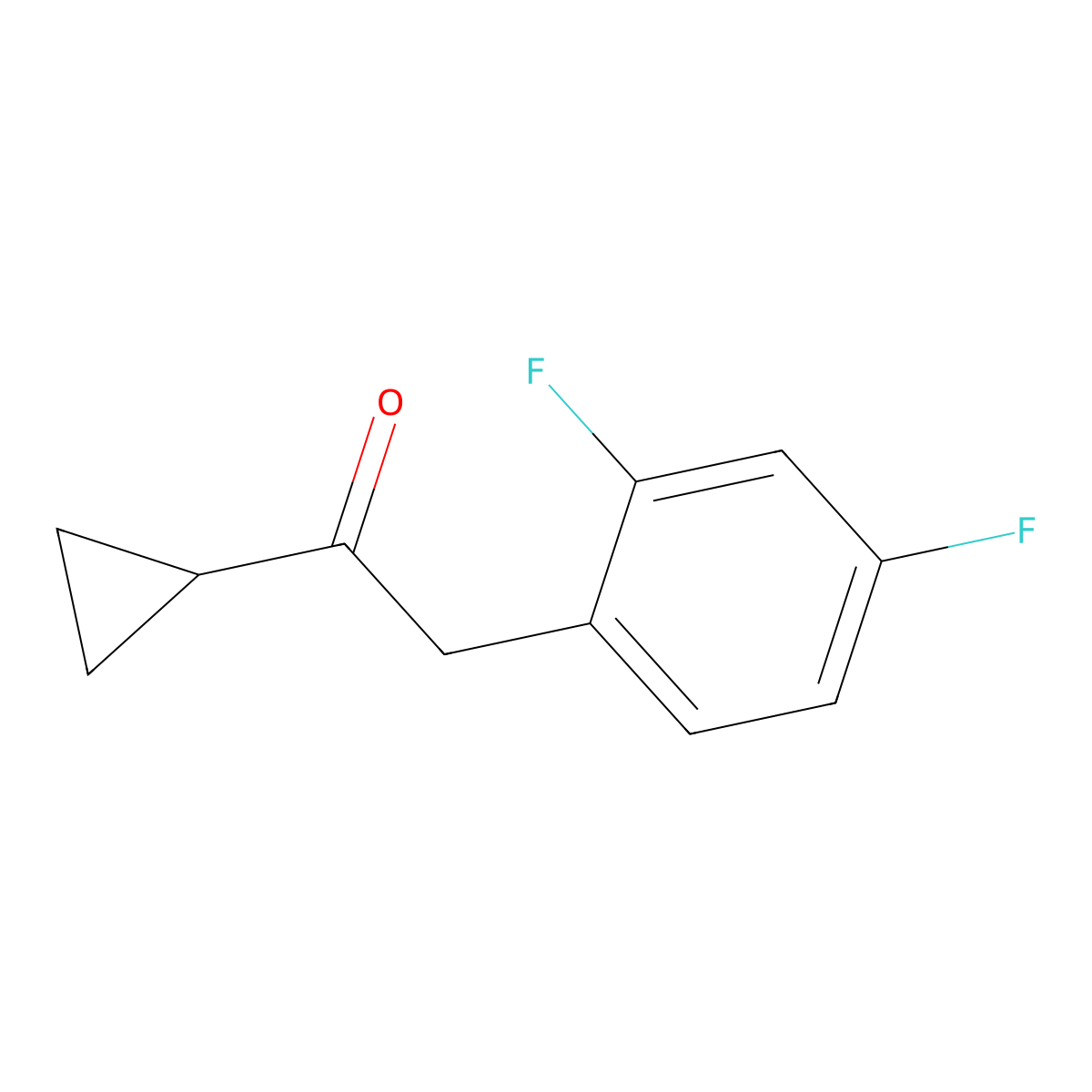 1-Cyclopropyl-2-(2,4-difluorophenyl)-ethanone molecular structure, CAS 853804-82-7