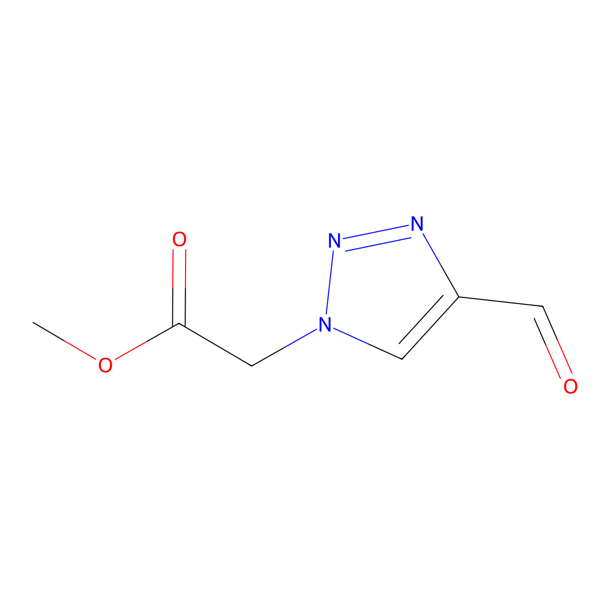 methyl 2-(4-formyl-1H-1,2,3-triazol-1-yl)acetate molecular structure, CAS 853806-03-8
