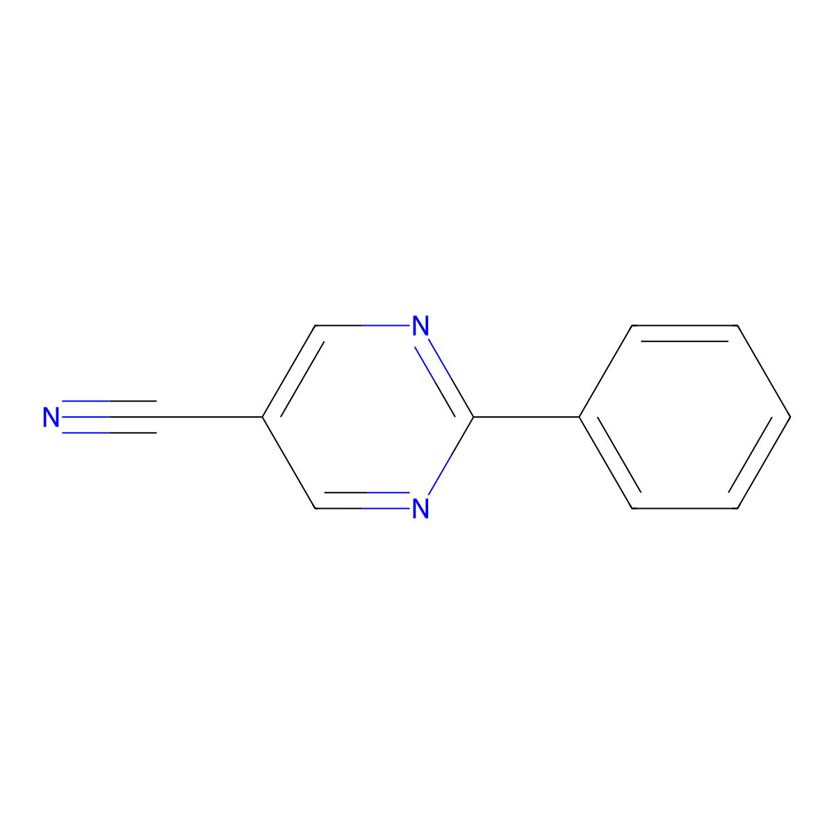 2-Phenylpyrimidine-5-carbonitrile molecular structure, CAS 85386-15-8