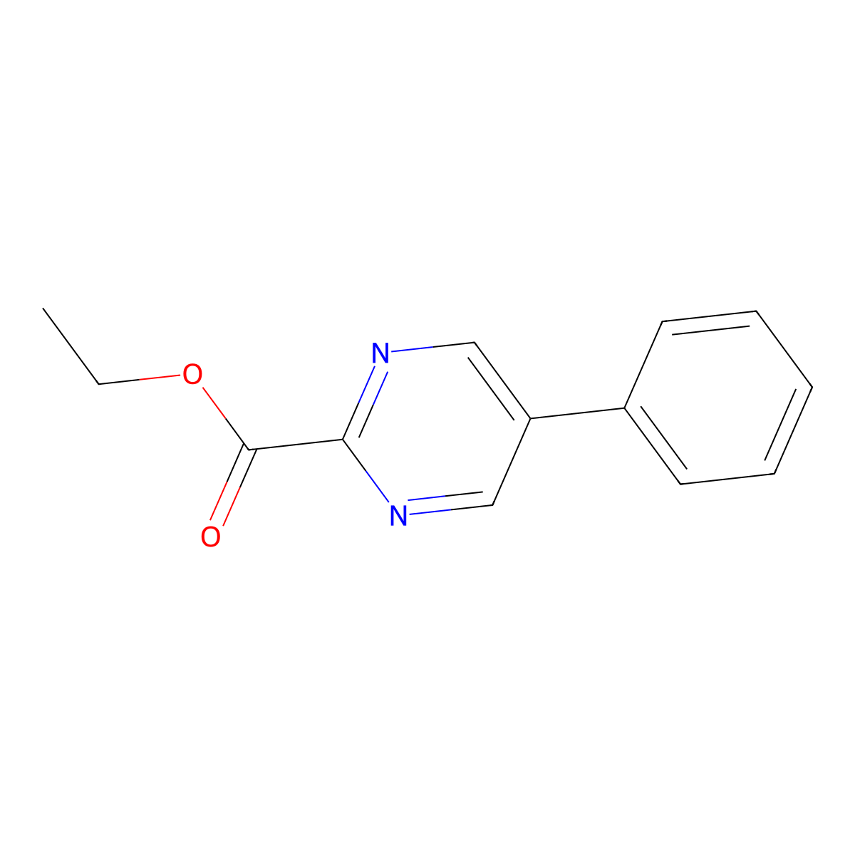 2-Carbethoxy-5-phenylpyrimidine molecular structure, CAS 85386-17-0