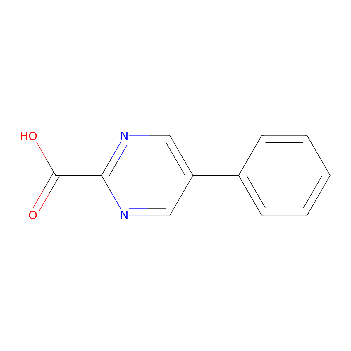 5-Phenylpyrimidine-2-carboxylic acid molecular structure, CAS 85386-20-5