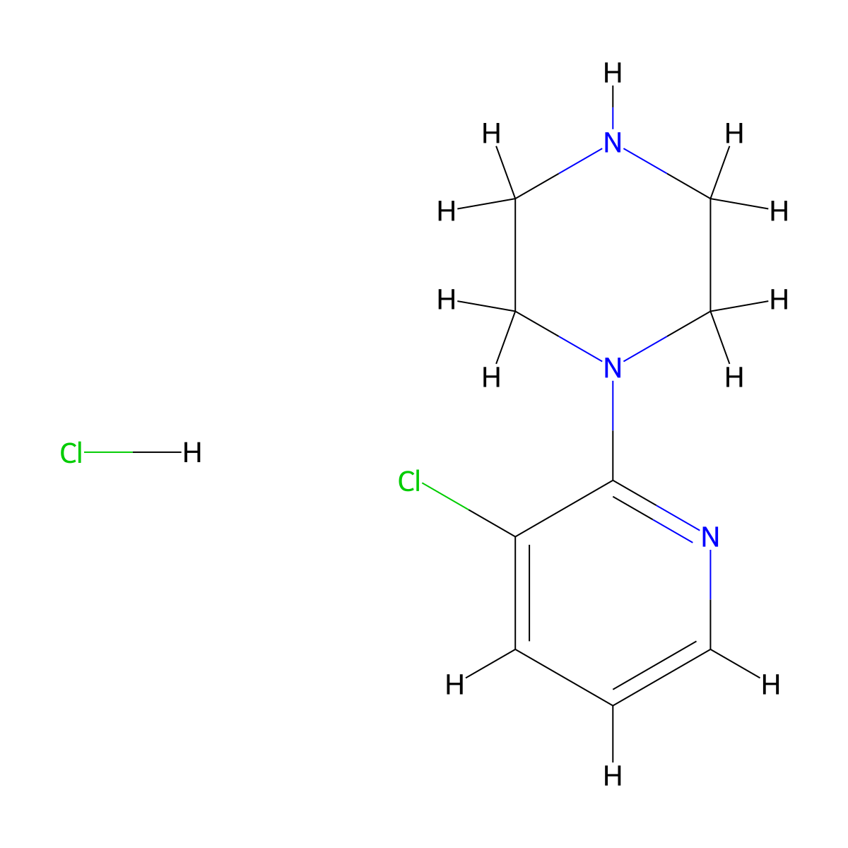 1-(3-Chloropyridin-2-yl)piperazine hydrochloride molecular structure, CAS 85386-86-3
