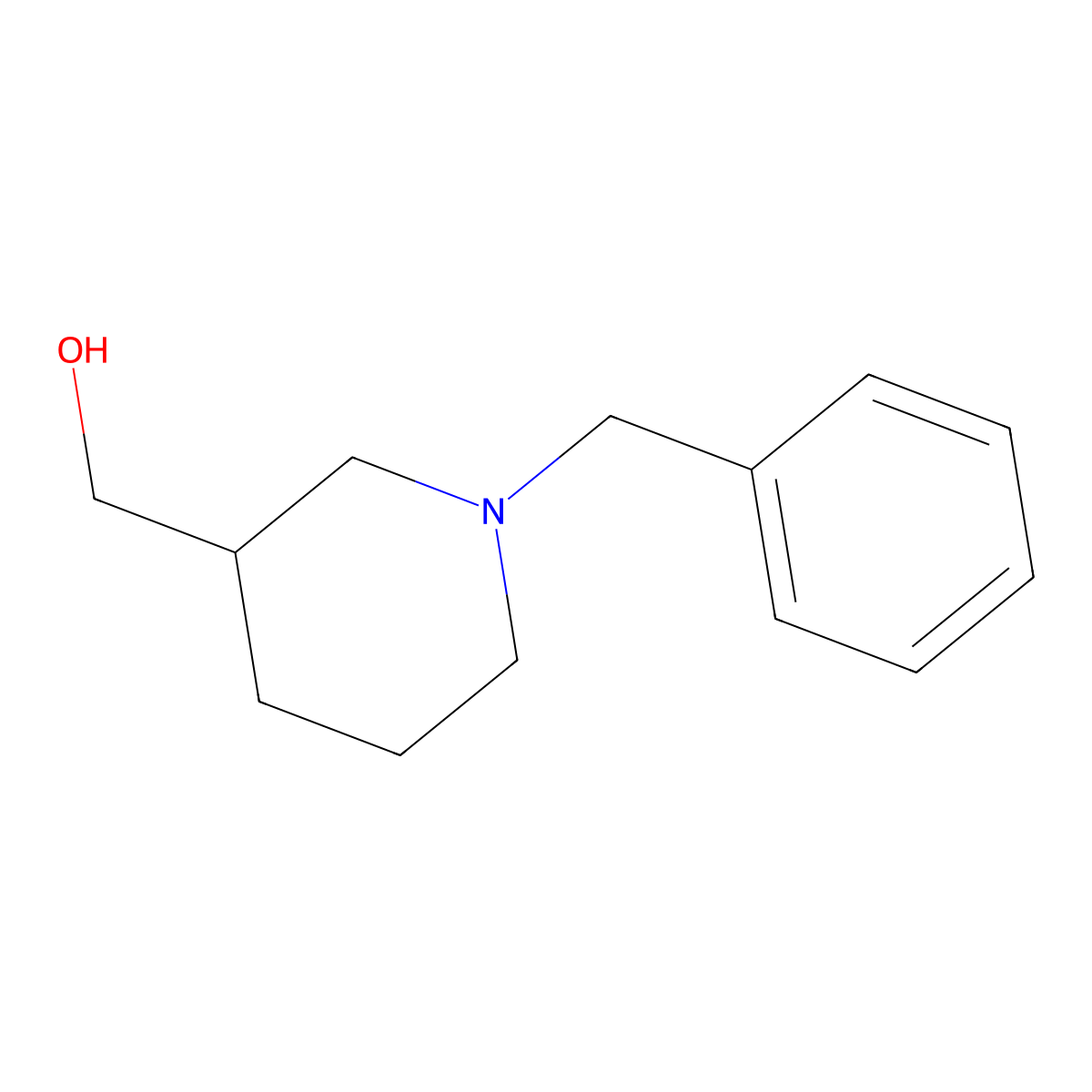 (1-Benzylpiperidin-3-yl)methanol molecular structure, CAS 85387-44-6