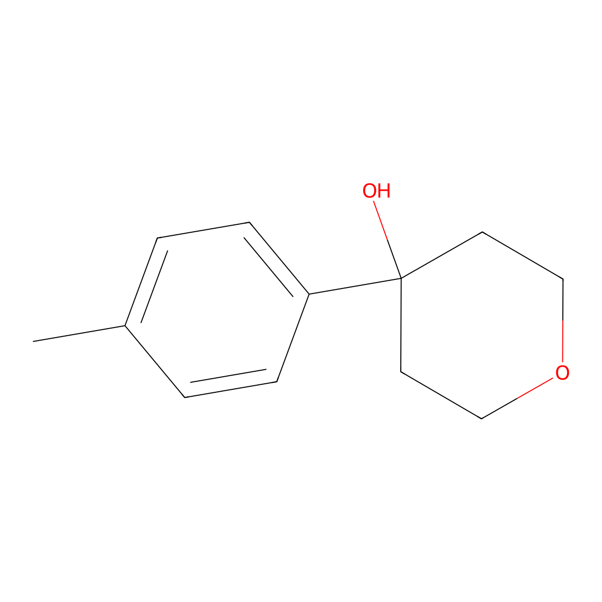 4-(4-Methylphenyl)oxan-4-ol molecular structure, CAS 853886-97-2