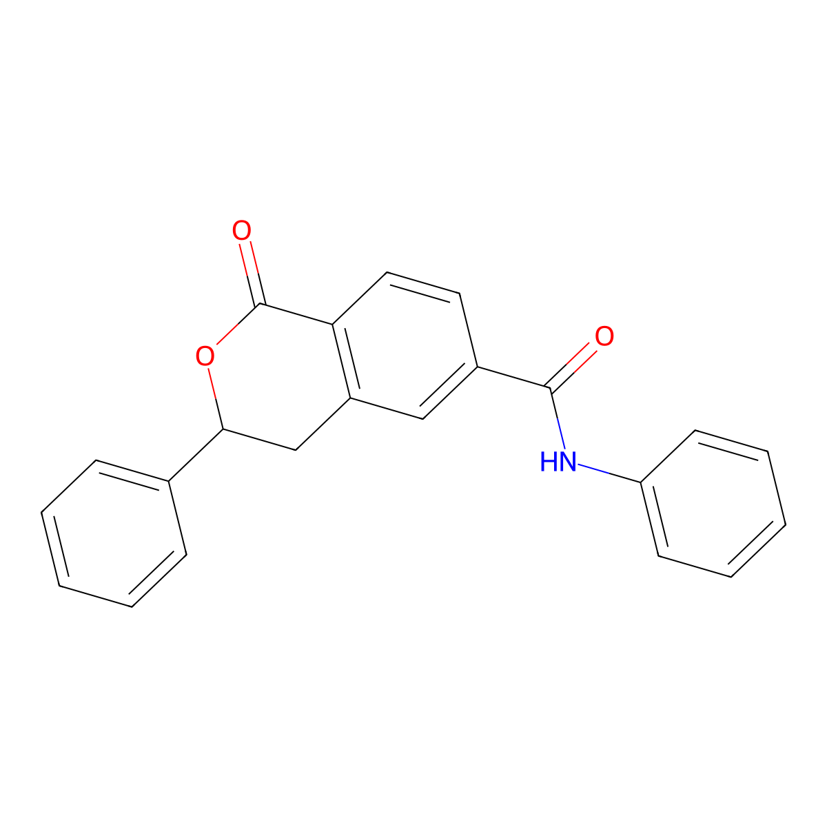 1-oxo-N,3-diphenyl-3,4-dihydro-1H-isochromene-6-carboxamide molecular structure, CAS 853889-92-6
