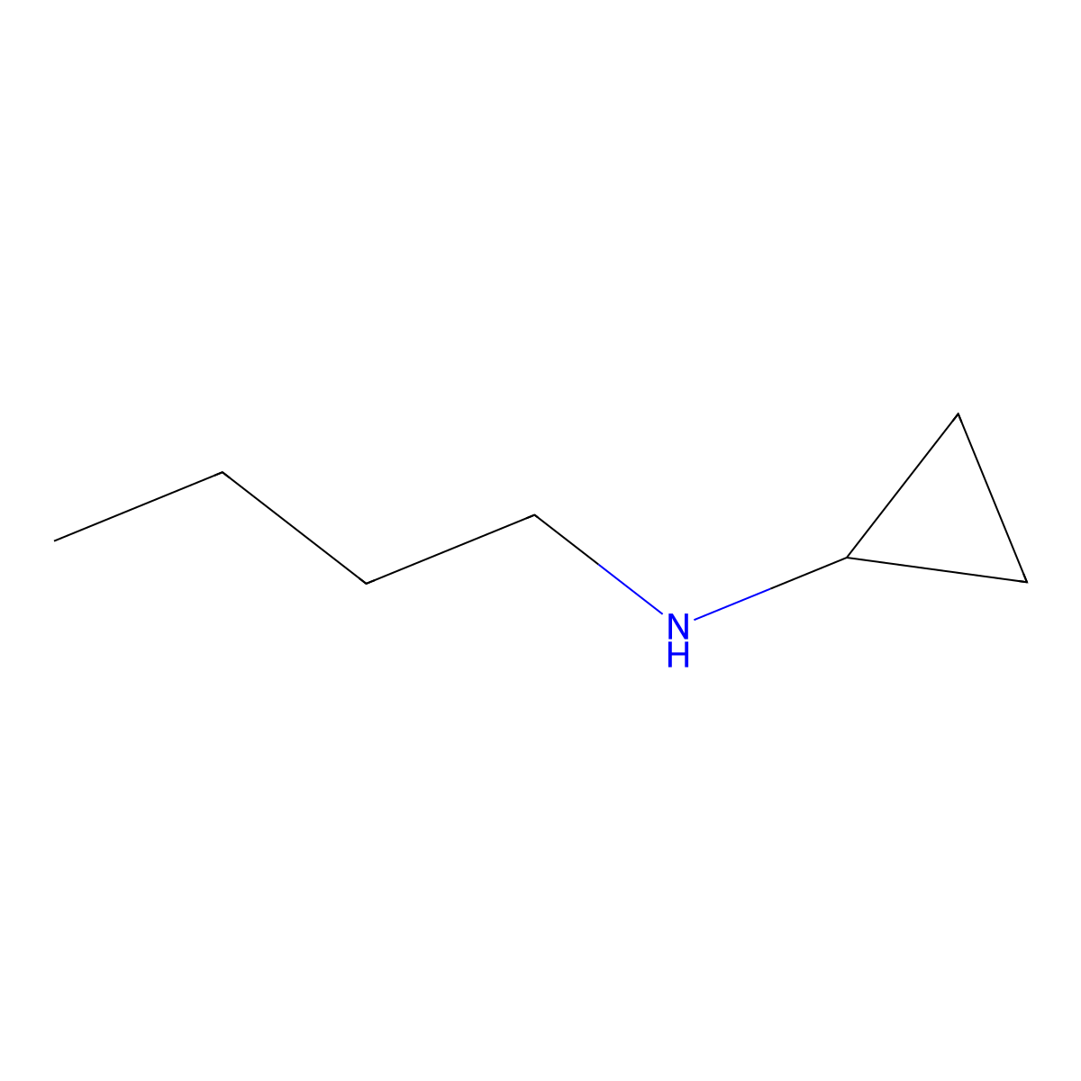 N-butylcyclopropanamine molecular structure, CAS 85389-64-6