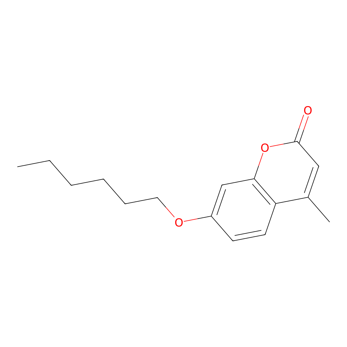 2H-1-Benzopyran-2-one, 7-(hexyloxy)-4-methyl- molecular structure, CAS 85389-87-3