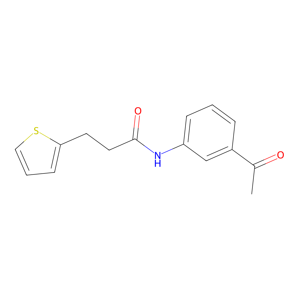 N-(3-acetylphenyl)-3-(thiophen-2-yl)propanamide molecular structure, CAS 853891-98-2