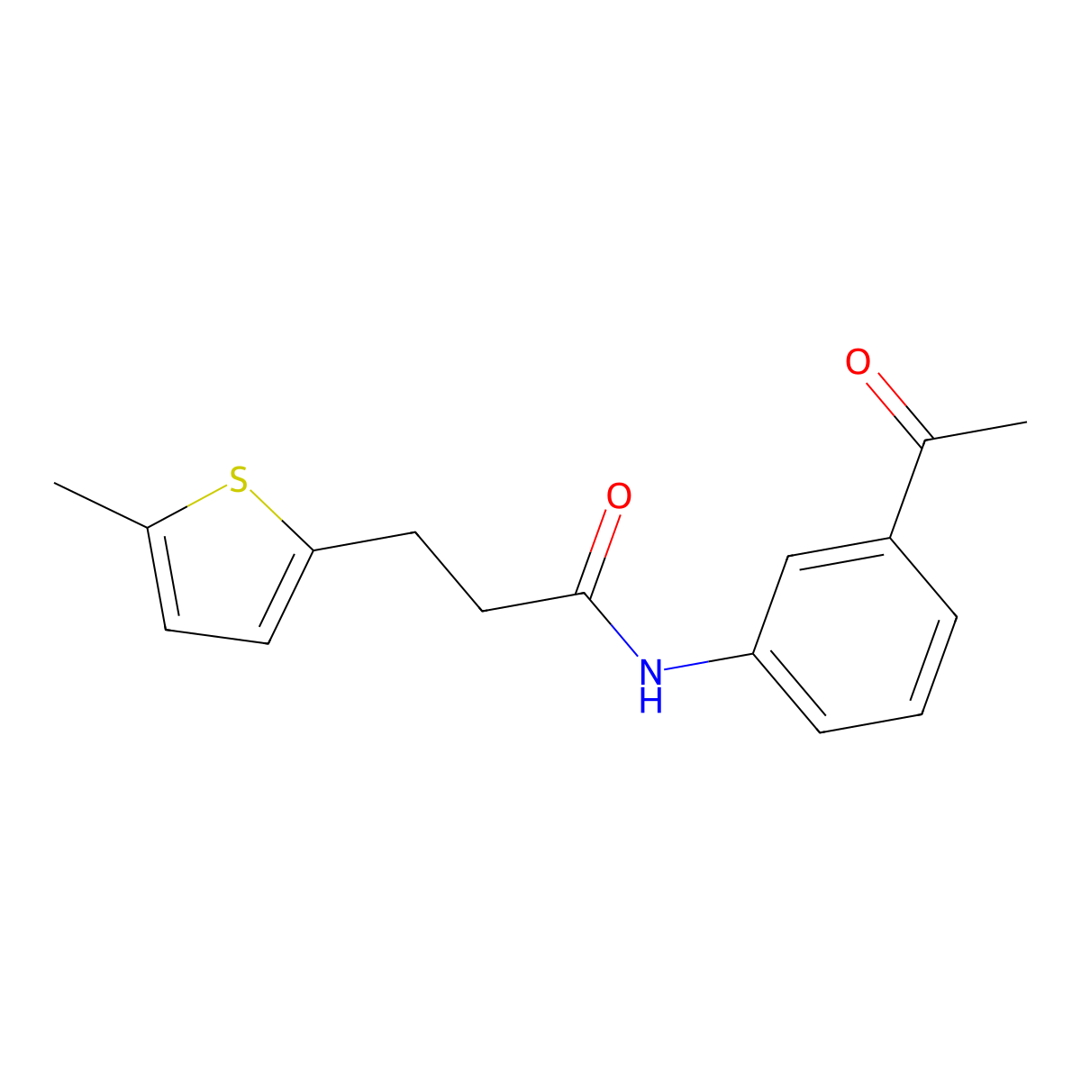 N-(3-acetylphenyl)-3-(5-methylthiophen-2-yl)propanamide molecular structure, CAS 853892-01-0