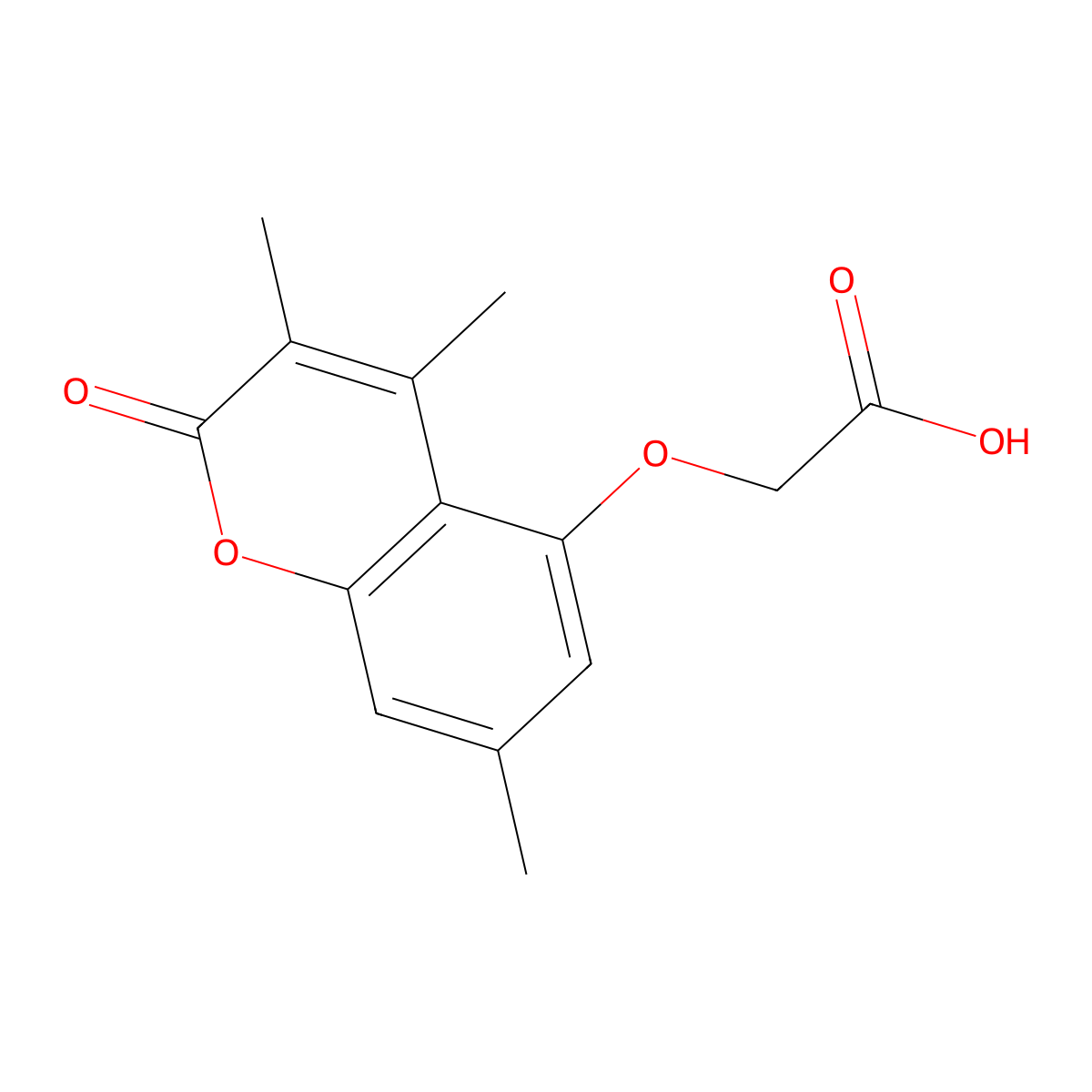 [(3,4,7-trimethyl-2-oxo-2H-chromen-5-yl)oxy]acetic acid molecular structure, CAS 853892-41-8
