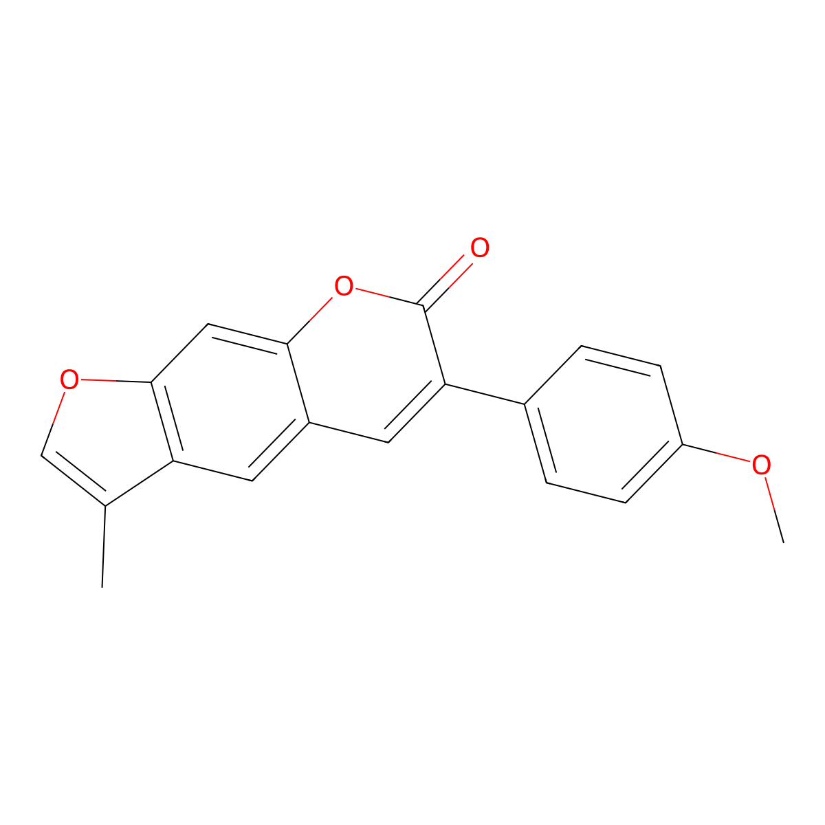 6-(4-methoxyphenyl)-3-methyl-7H-furo[3,2-g]chromen-7-one molecular structure, CAS 853892-72-5