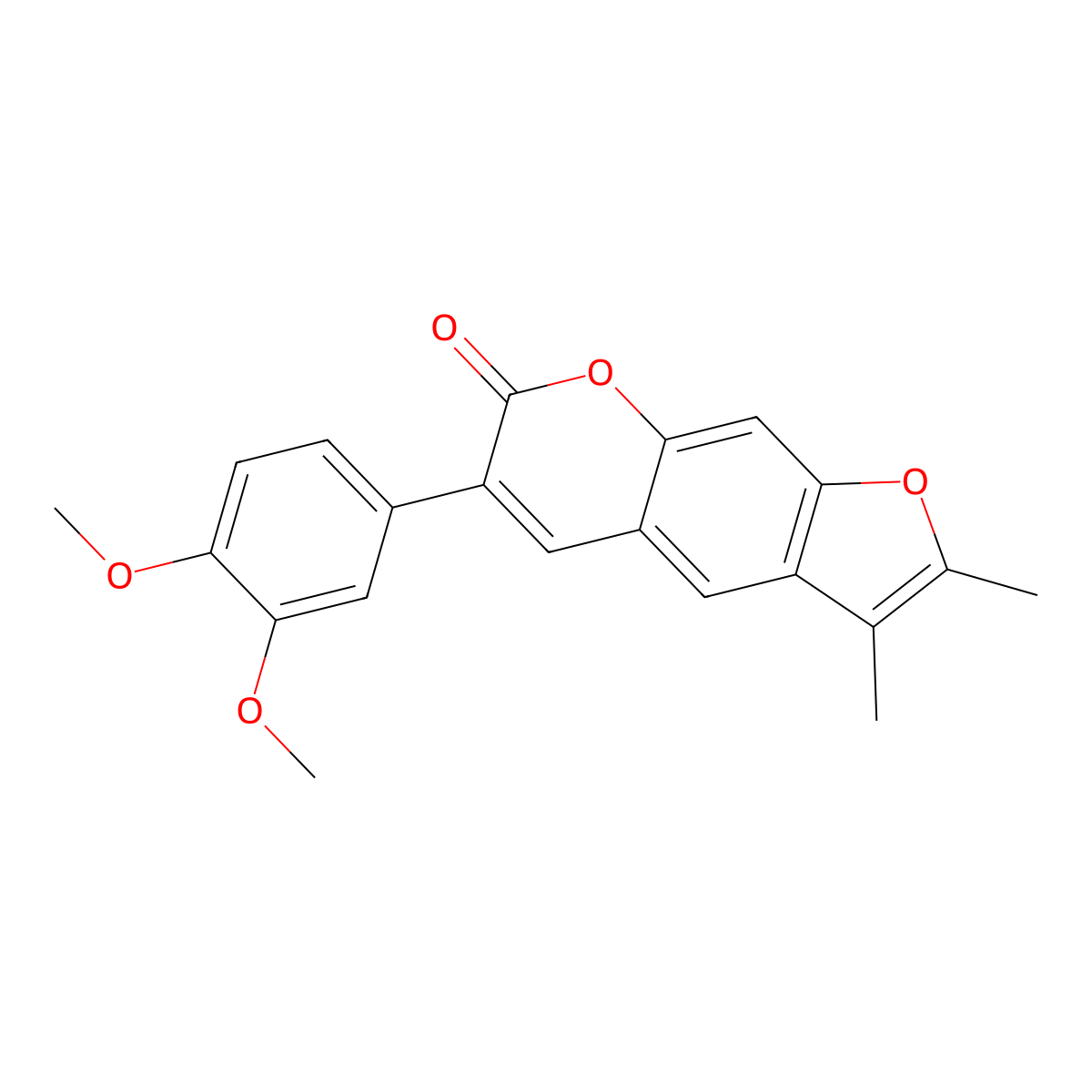 6-(3,4-dimethoxyphenyl)-2,3-dimethyl-7H-furo[3,2-g]chromen-7-one molecular structure, CAS 853892-74-7