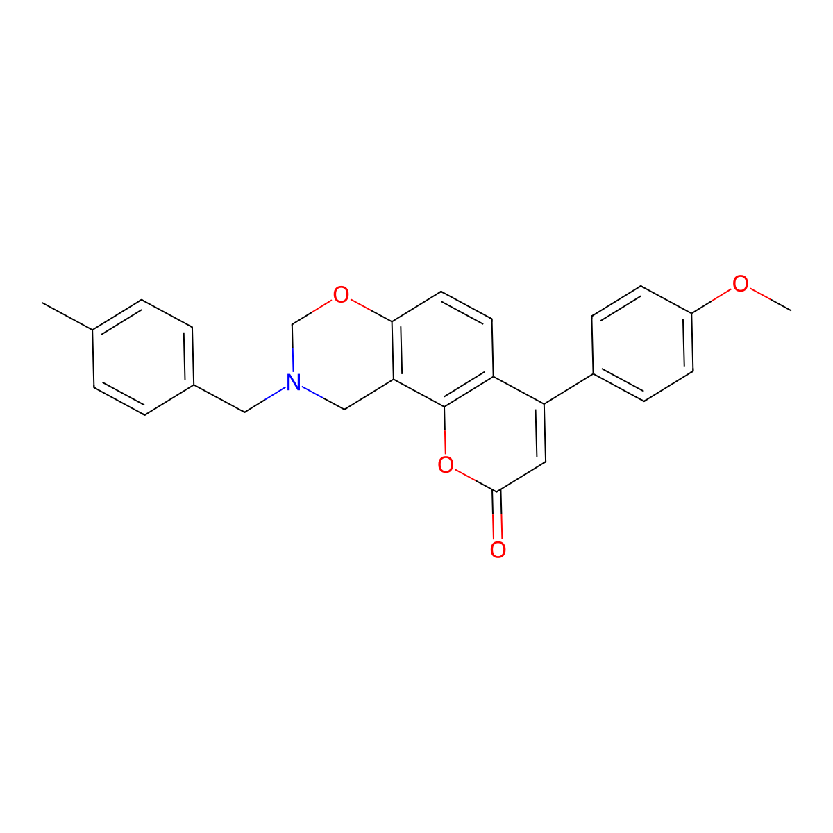 4-(4-methoxyphenyl)-9-(4-methylbenzyl)-9,10-dihydro-2H,8H-chromeno[8,7-e][1,3]oxazin-2-one molecular structure, CAS 853892-89-4