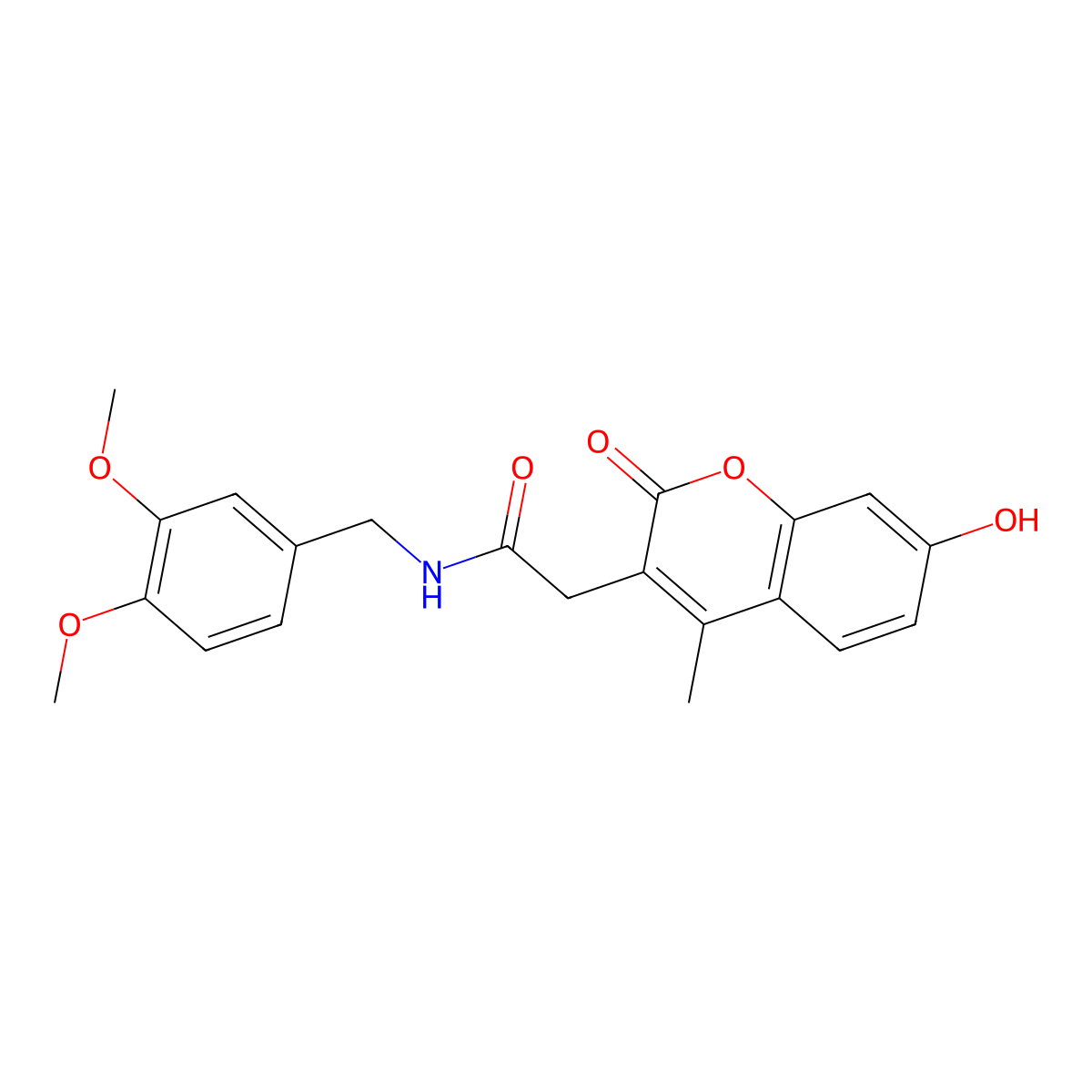 N-(3,4-dimethoxybenzyl)-2-(7-hydroxy-4-methyl-2-oxo-2H-chromen-3-yl)acetamide molecular structure, CAS 853896-46-5