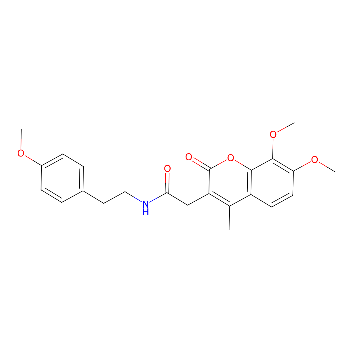 2-(7,8-dimethoxy-4-methyl-2-oxo-2H-chromen-3-yl)-N-[2-(4-methoxyphenyl)ethyl]acetamide molecular structure, CAS 853896-55-6