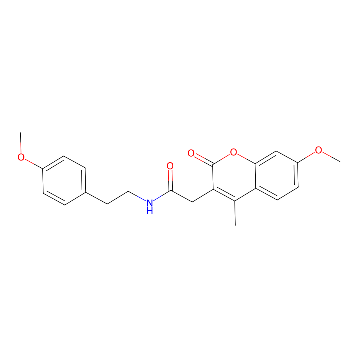 2-(7-methoxy-4-methyl-2-oxo-2H-chromen-3-yl)-N-[2-(4-methoxyphenyl)ethyl]acetamide molecular structure, CAS 853896-56-7