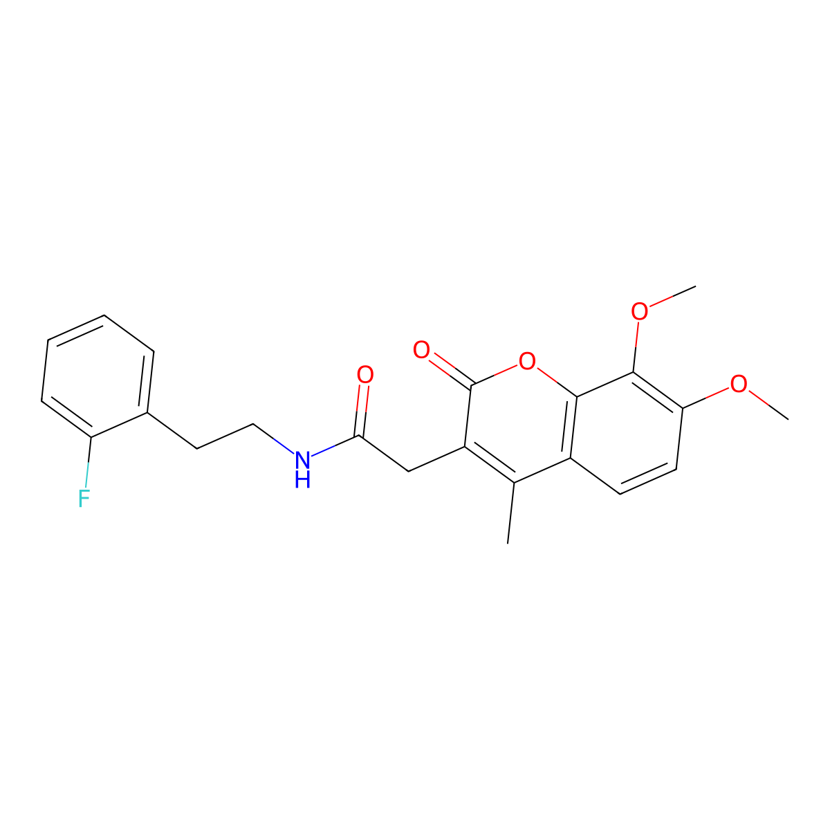 2-(7,8-dimethoxy-4-methyl-2-oxo-2H-chromen-3-yl)-N-[2-(2-fluorophenyl)ethyl]acetamide molecular structure, CAS 853896-76-1