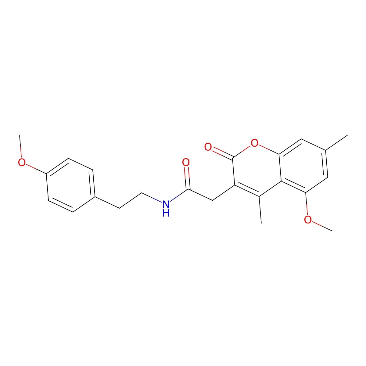 2-(5-methoxy-4,7-dimethyl-2-oxo-2H-chromen-3-yl)-N-[2-(4-methoxyphenyl)ethyl]acetamide molecular structure, CAS 853897-23-1