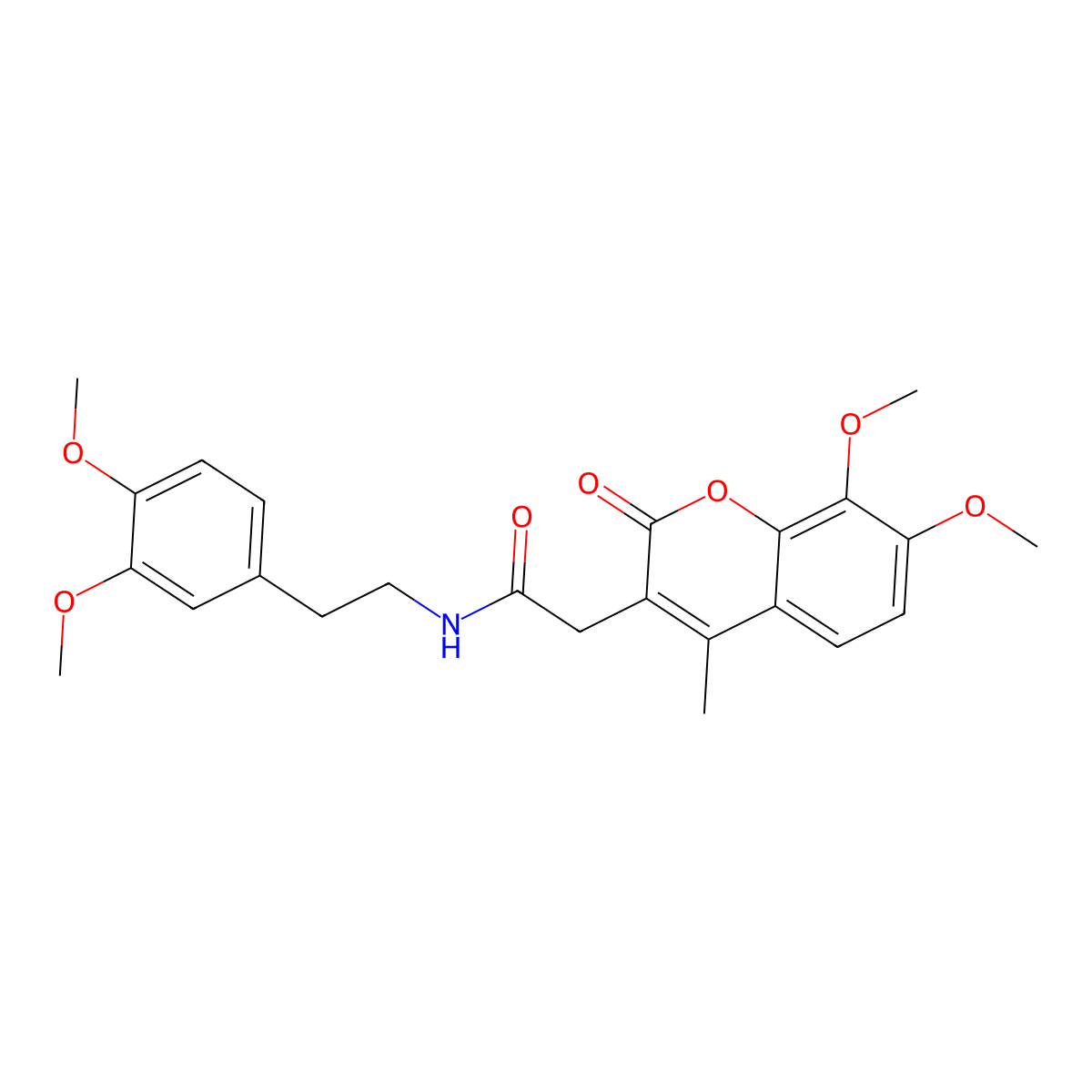 2-(7,8-dimethoxy-4-methyl-2-oxo-2H-chromen-3-yl)-N-[2-(3,4-dimethoxyphenyl)ethyl]acetamide molecular structure, CAS 853898-19-8