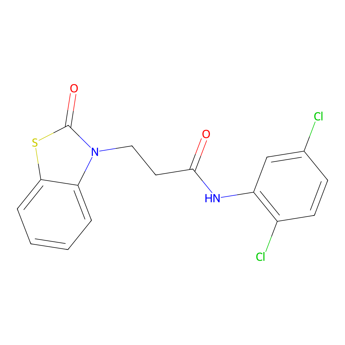 N-(2,5-dichlorophenyl)-3-(2-oxo-1,3-benzothiazol-3-yl)propanamide molecular structure, CAS 853902-06-4