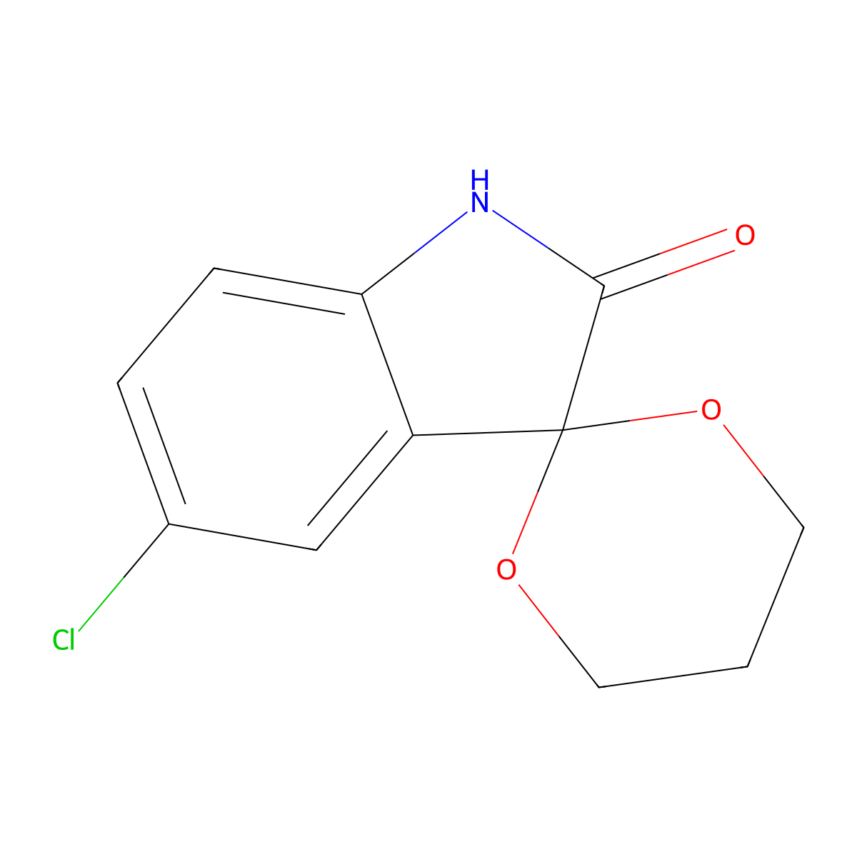 5'-chlorospiro[1,3-dioxane-2,3'-indol]-2'(1'H)-one molecular structure, CAS 853902-11-1