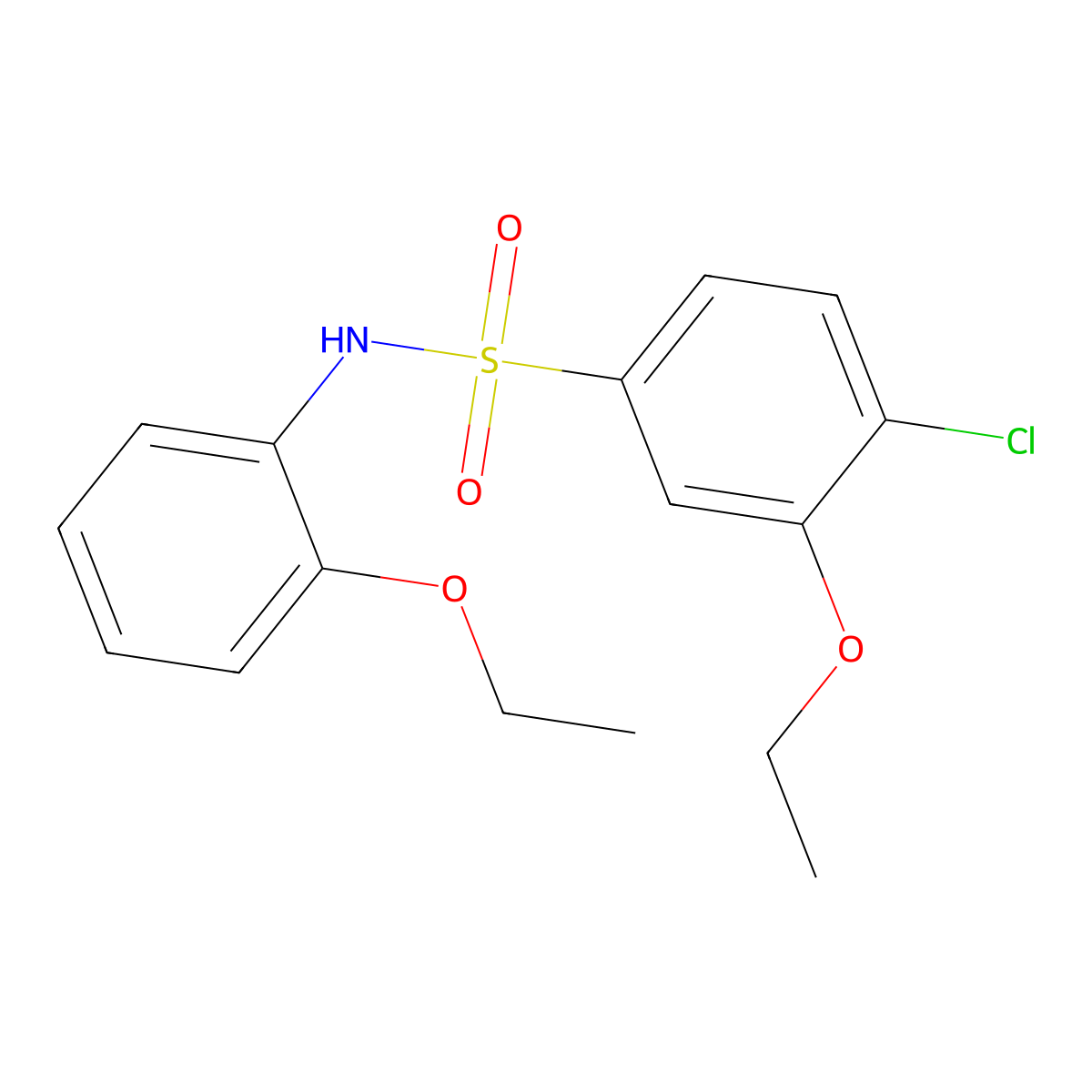 4-chloro-3-ethoxy-N-(2-ethoxyphenyl)benzenesulfonamide molecular structure, CAS 853902-52-0