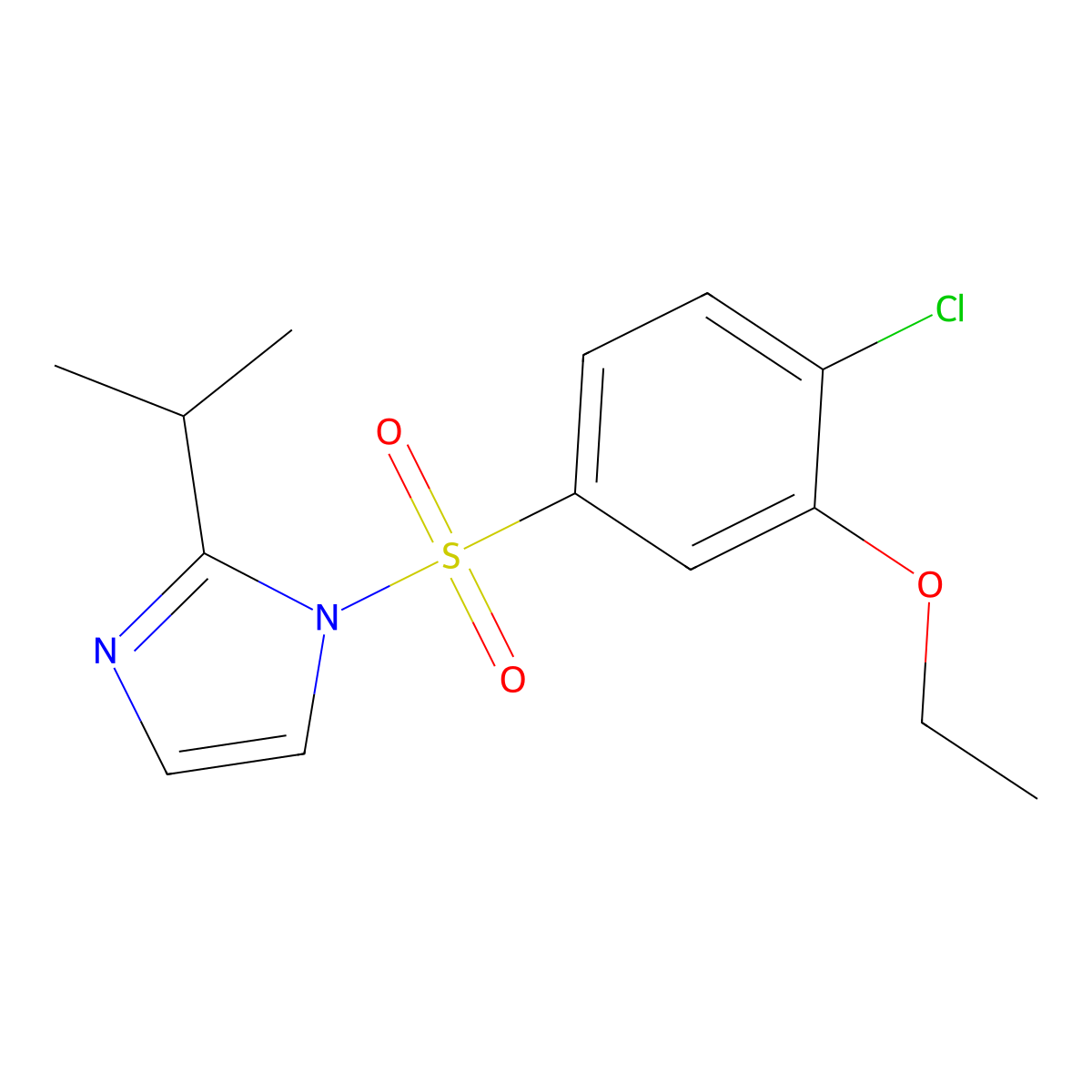 1-[(4-chloro-3-ethoxyphenyl)sulfonyl]-2-isopropyl-1H-imidazole molecular structure, CAS 853902-56-4