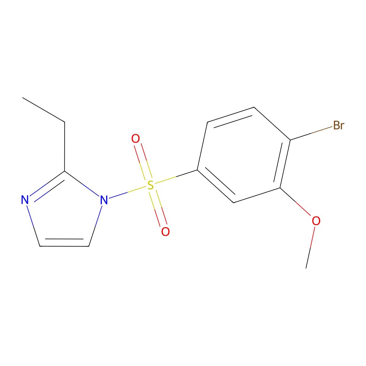 1-[(4-bromo-3-methoxyphenyl)sulfonyl]-2-ethyl-1H-imidazole molecular structure, CAS 853902-57-5