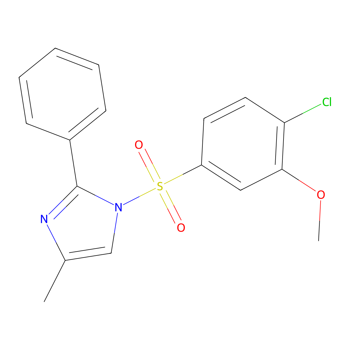 1-(4-Chloro-3-methoxyphenyl)sulfonyl-4-methyl-2-phenylimidazole molecular structure, CAS 853902-63-3