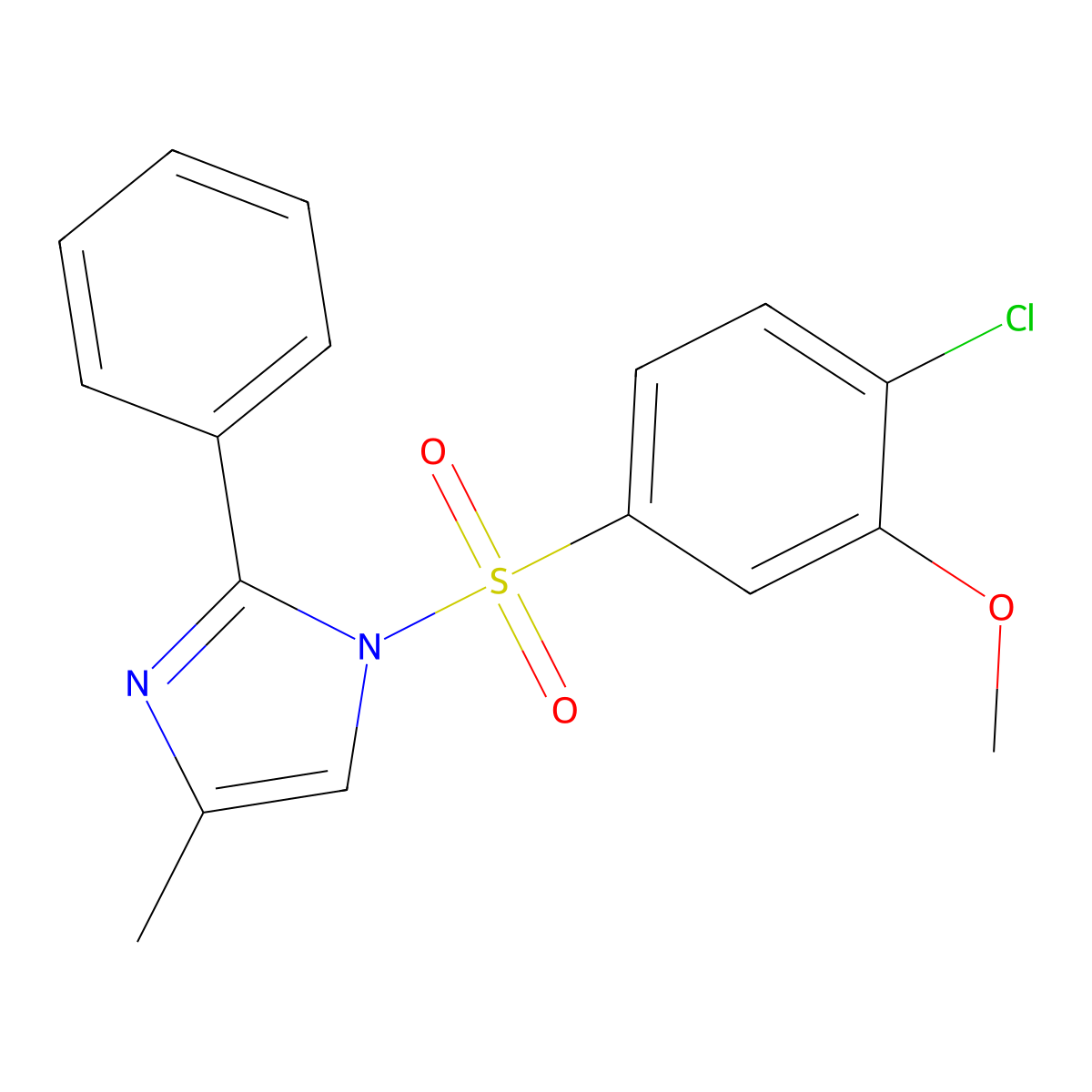 1-(4-Chloro-3-methoxyphenyl)sulfonyl-4-methyl-2-phenylimidazole molecular structure, CAS 853902-63-3