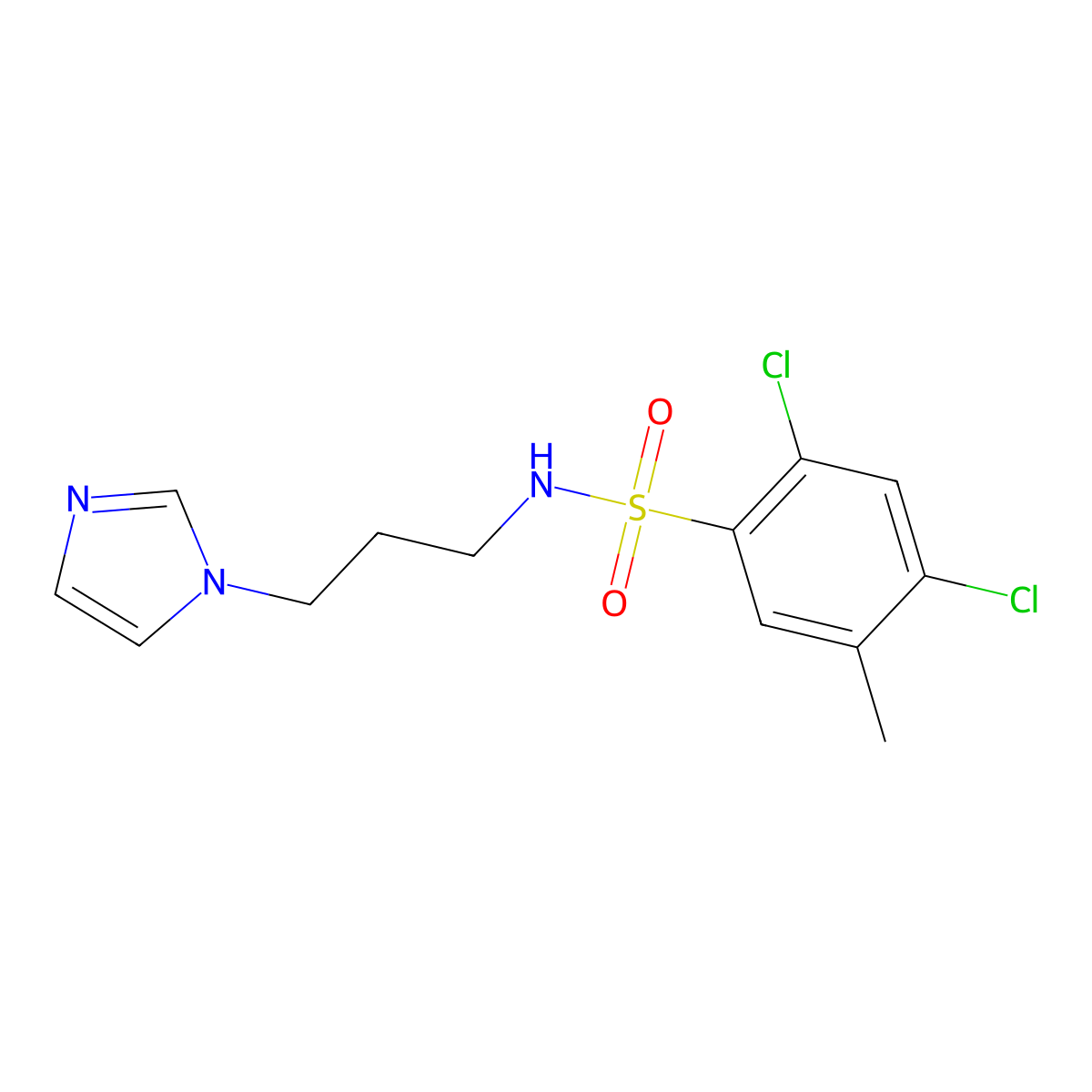 [(2,4-Dichloro-5-methylphenyl)sulfonyl](3-imidazolylpropyl)amine molecular structure, CAS 853902-70-2
