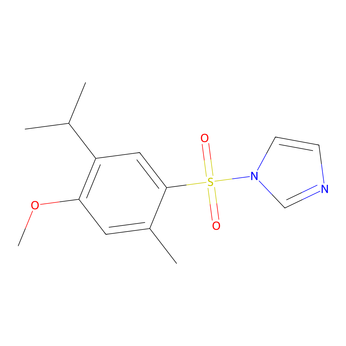 1-(4-Methoxy-2-methyl-5-propan-2-ylphenyl)sulfonylimidazole molecular structure, CAS 853902-71-3