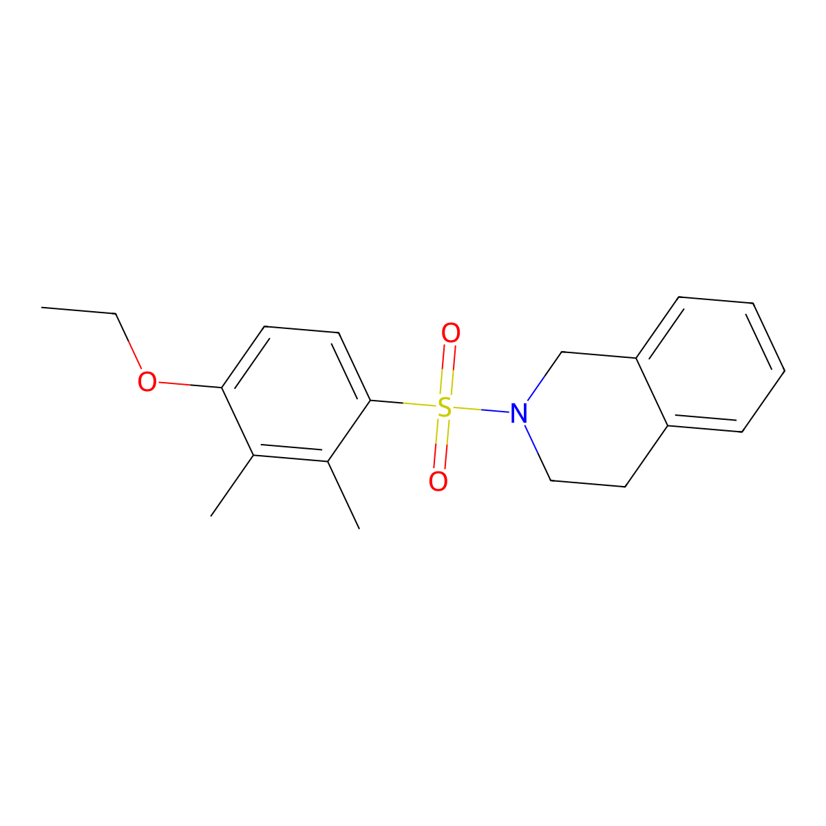 2-[(4-Ethoxy-2,3-dimethylphenyl)sulfonyl]-1,2,3,4-tetrahydroisoquinoline molecular structure, CAS 853902-84-8