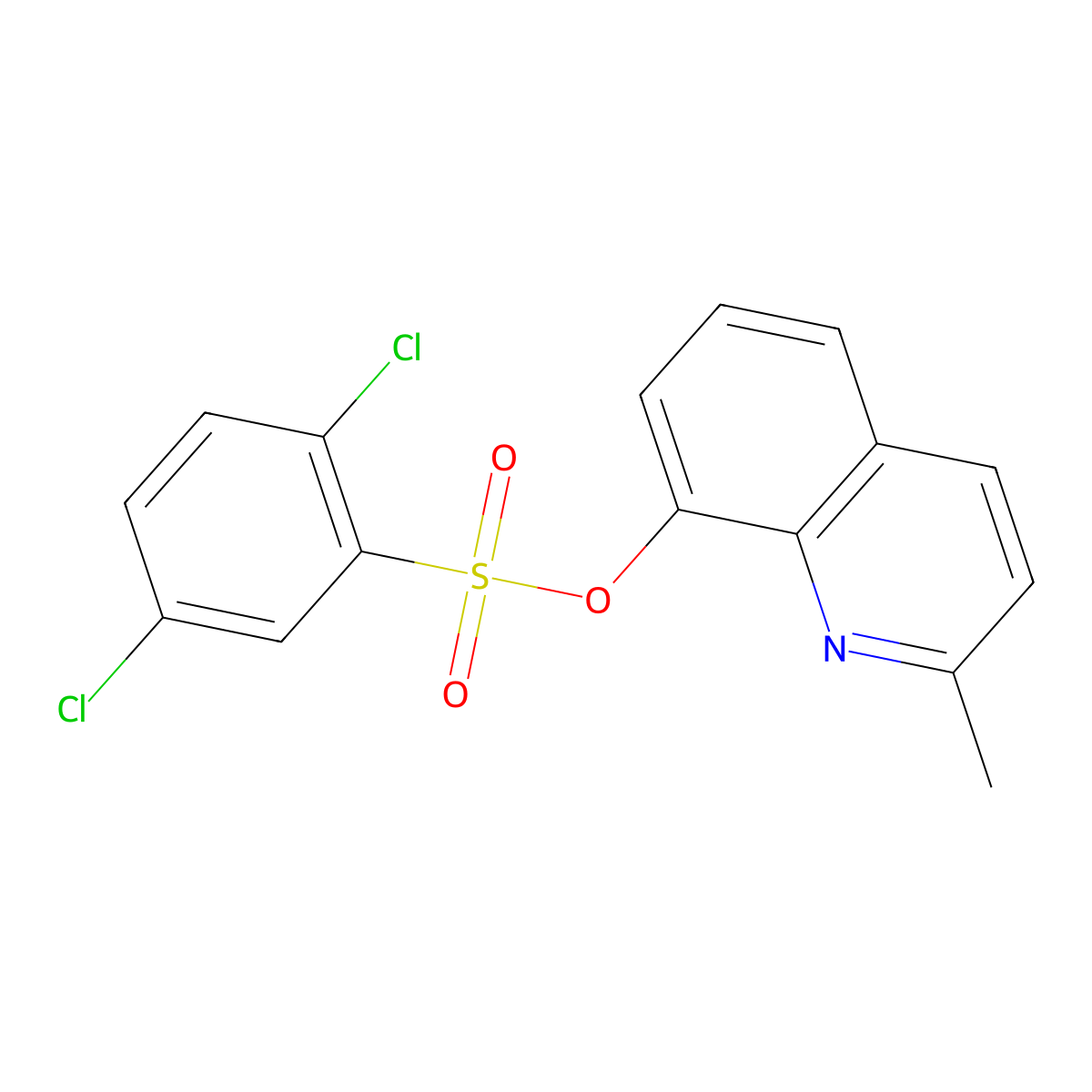 2-Methyl-8-quinolyl 2,5-dichlorobenzenesulfonate molecular structure, CAS 853903-01-2