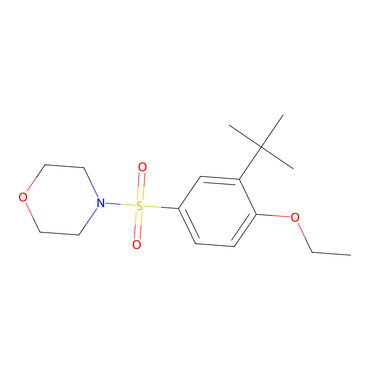 4-(3-Tert-butyl-4-ethoxyphenyl)sulfonylmorpholine molecular structure, CAS 853903-02-3