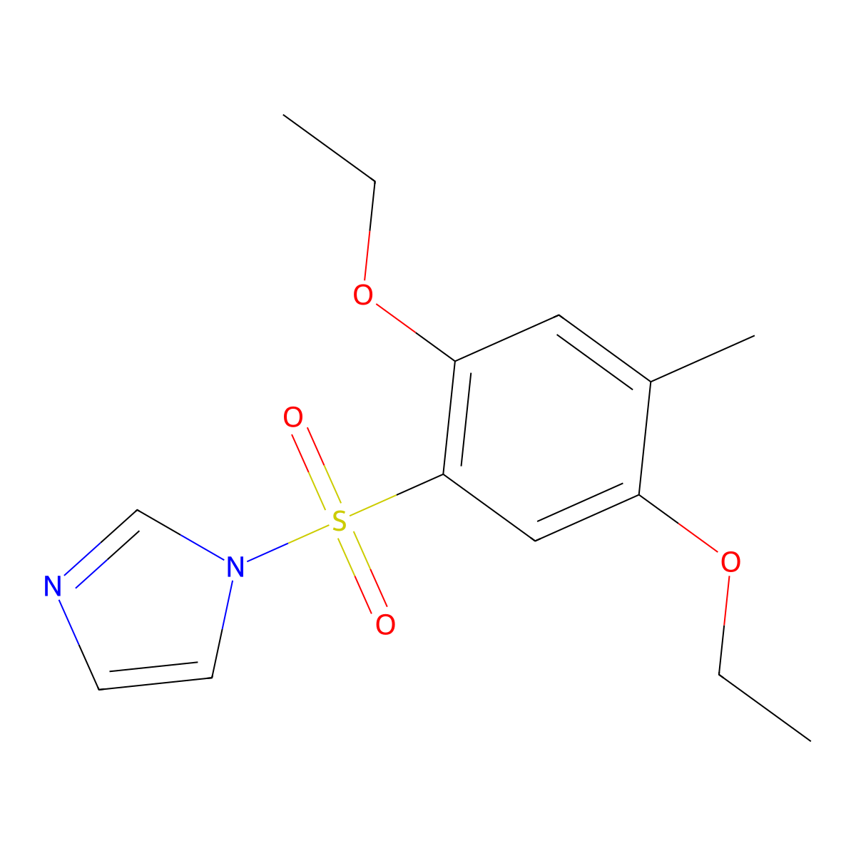 1-(2,5-Diethoxy-4-methylphenyl)sulfonylimidazole molecular structure, CAS 853903-04-5