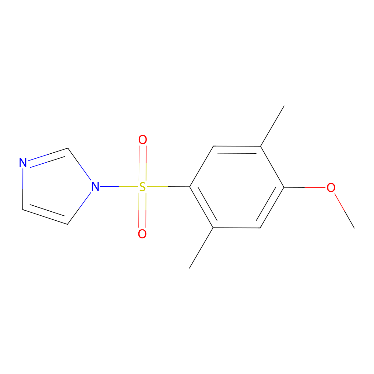 1-(4-Methoxy-2,5-dimethylphenyl)sulfonylimidazole molecular structure, CAS 853903-06-7