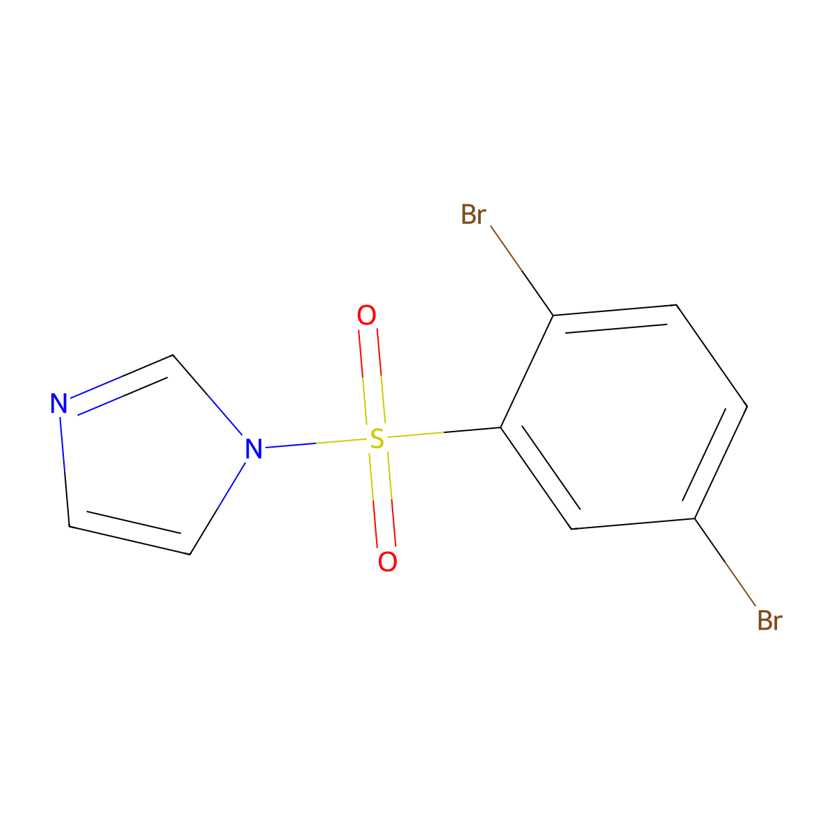 1-(2,5-Dibromophenyl)sulfonylimidazole molecular structure, CAS 853903-07-8