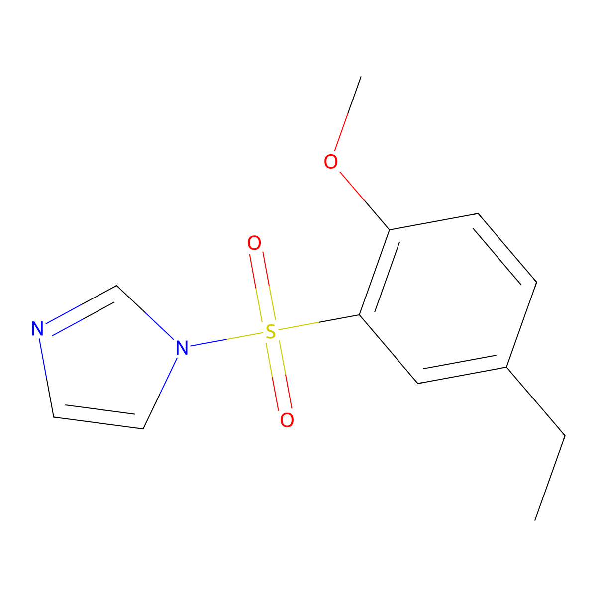 1-(5-Ethyl-2-methoxyphenyl)sulfonylimidazole molecular structure, CAS 853903-08-9