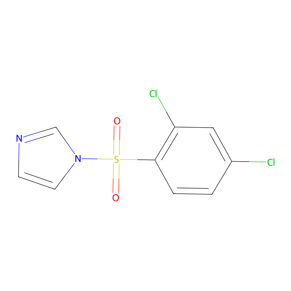 1-(2,4-Dichlorophenyl)sulfonylimidazole molecular structure, CAS 853903-09-0