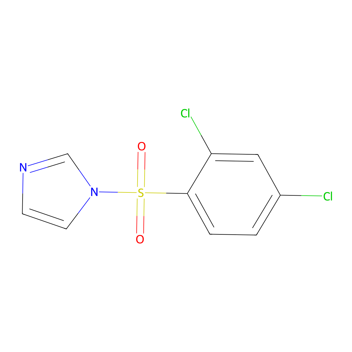 1-(2,4-Dichlorophenyl)sulfonylimidazole molecular structure, CAS 853903-09-0
