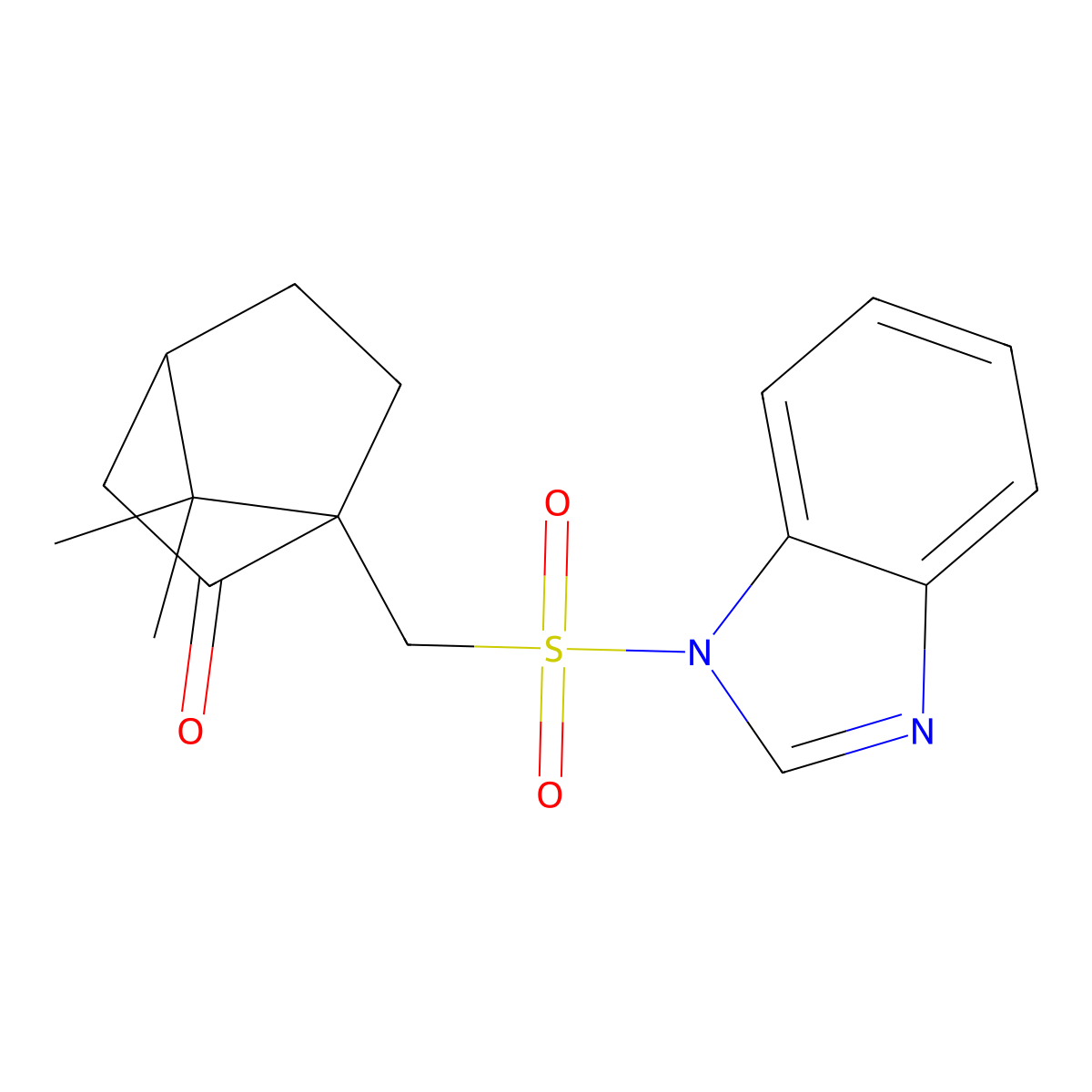 (1R,4R)-1-(((1H-benzo[d]imidazol-1-yl)sulfonyl)methyl)-7,7-dimethylbicyclo[2.2.1]heptan-2-one molecular structure, CAS 853903-13-6