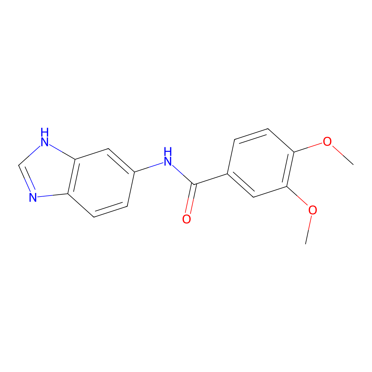 N-(3H-benzimidazol-5-yl)-3,4-dimethoxybenzamide molecular structure, CAS 853903-18-1