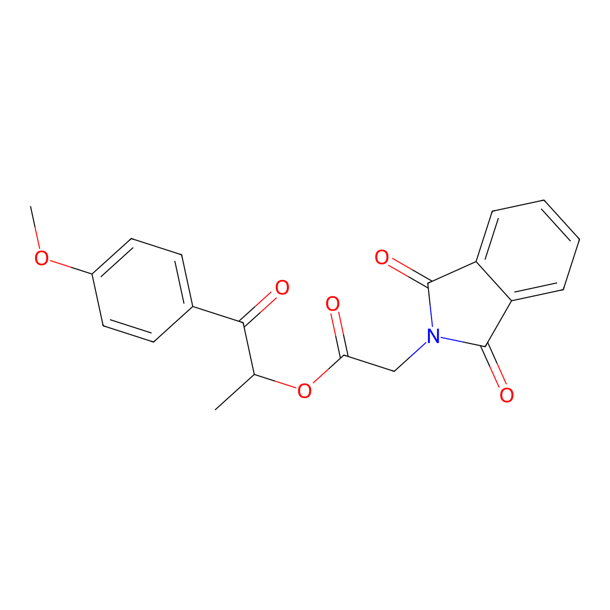 1-(4-methoxyphenyl)-1-oxopropan-2-yl 2-(1,3-dioxo-2,3-dihydro-1H-isoindol-2-yl)acetate molecular structure, CAS 853903-30-7
