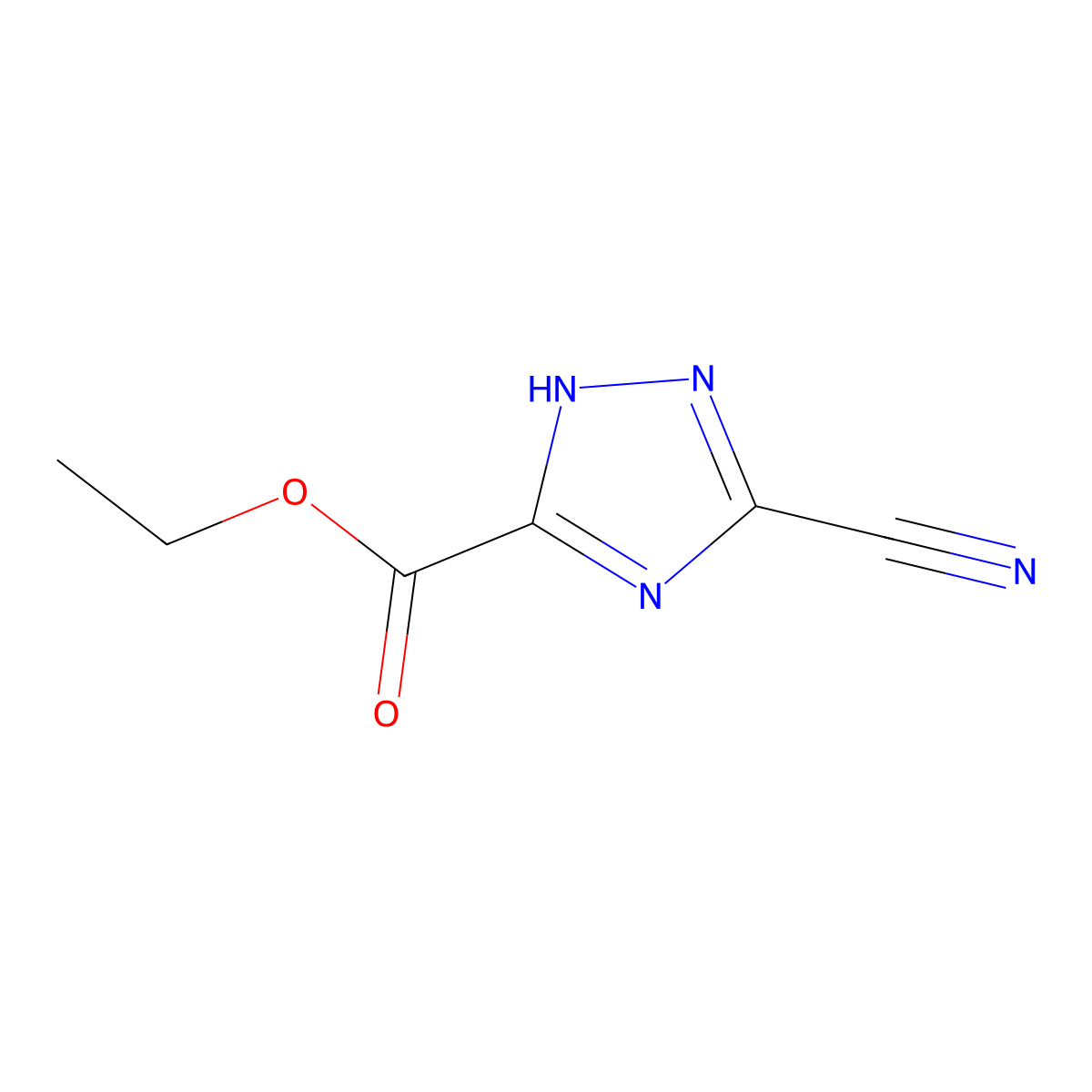 Ethyl 3-cyano-1h-1,2,4-triazole-5-carboxylate molecular structure, CAS 853907-83-2