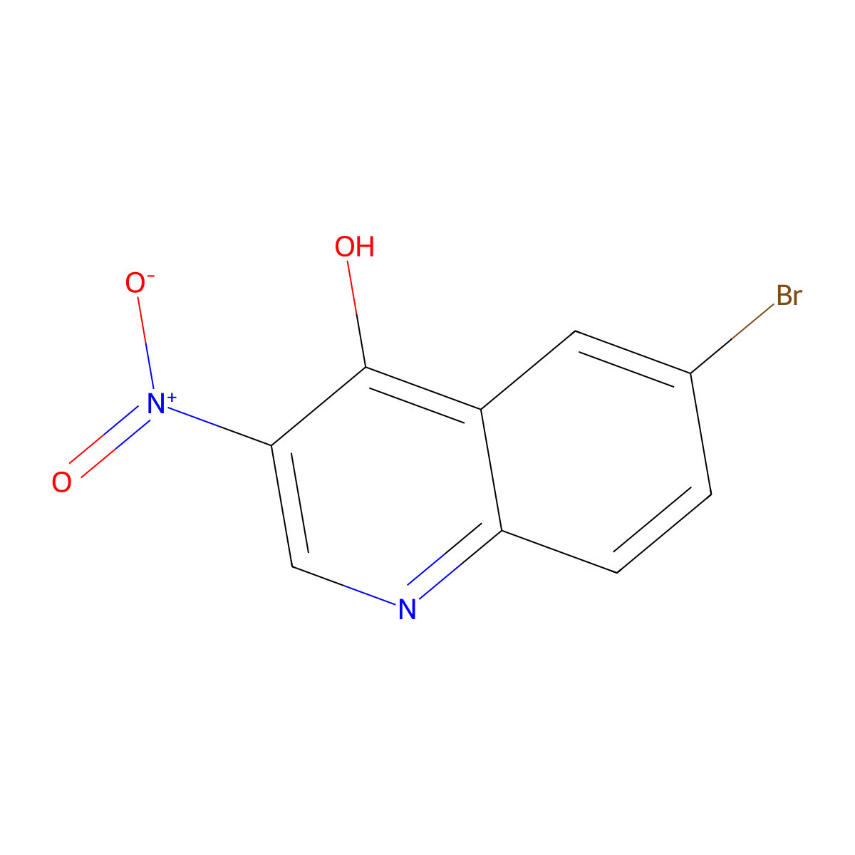 6-Bromo-3-nitroquinolin-4(1H)-one molecular structure, CAS 853908-50-6