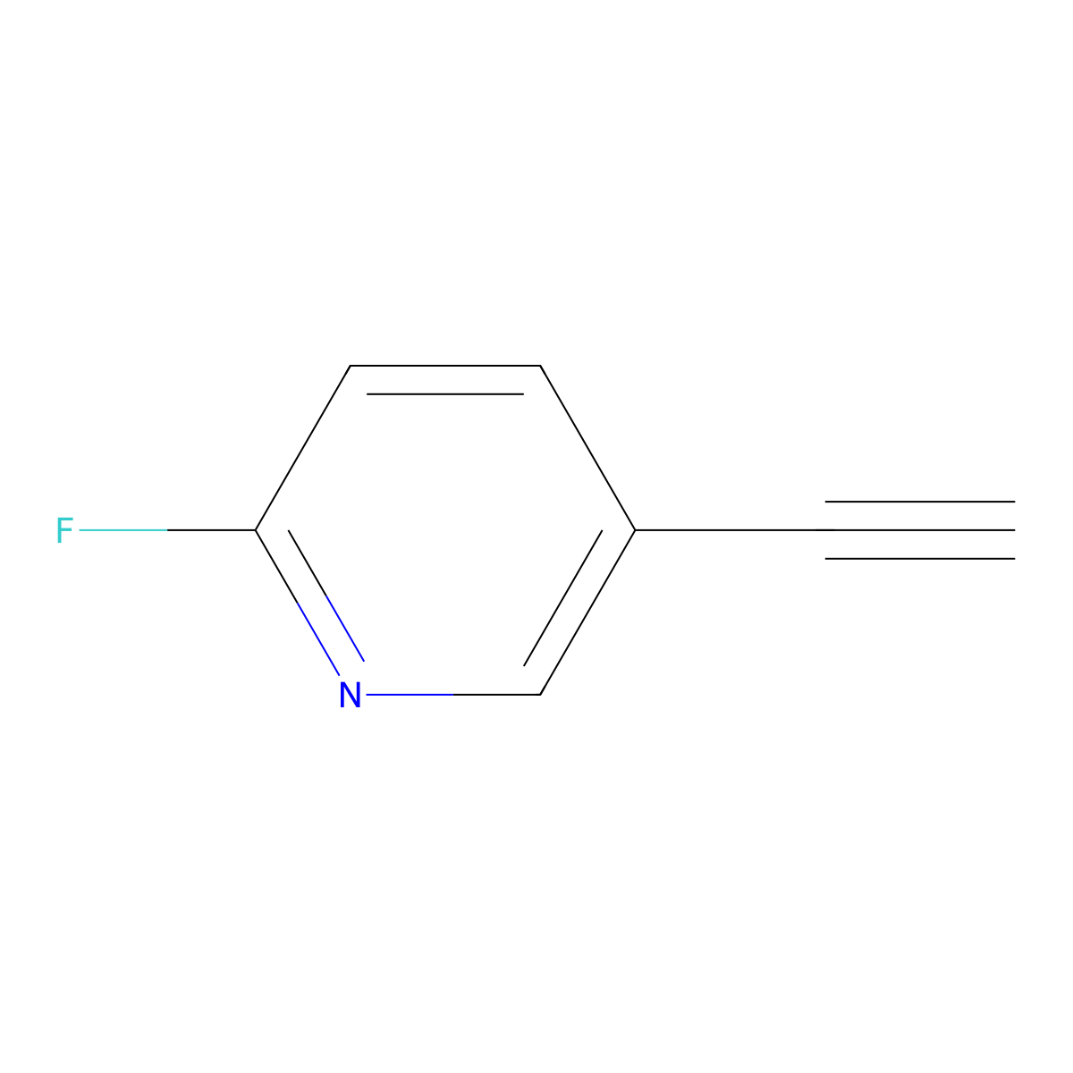 5-Ethynyl-2-fluoropyridine molecular structure, CAS 853909-08-7