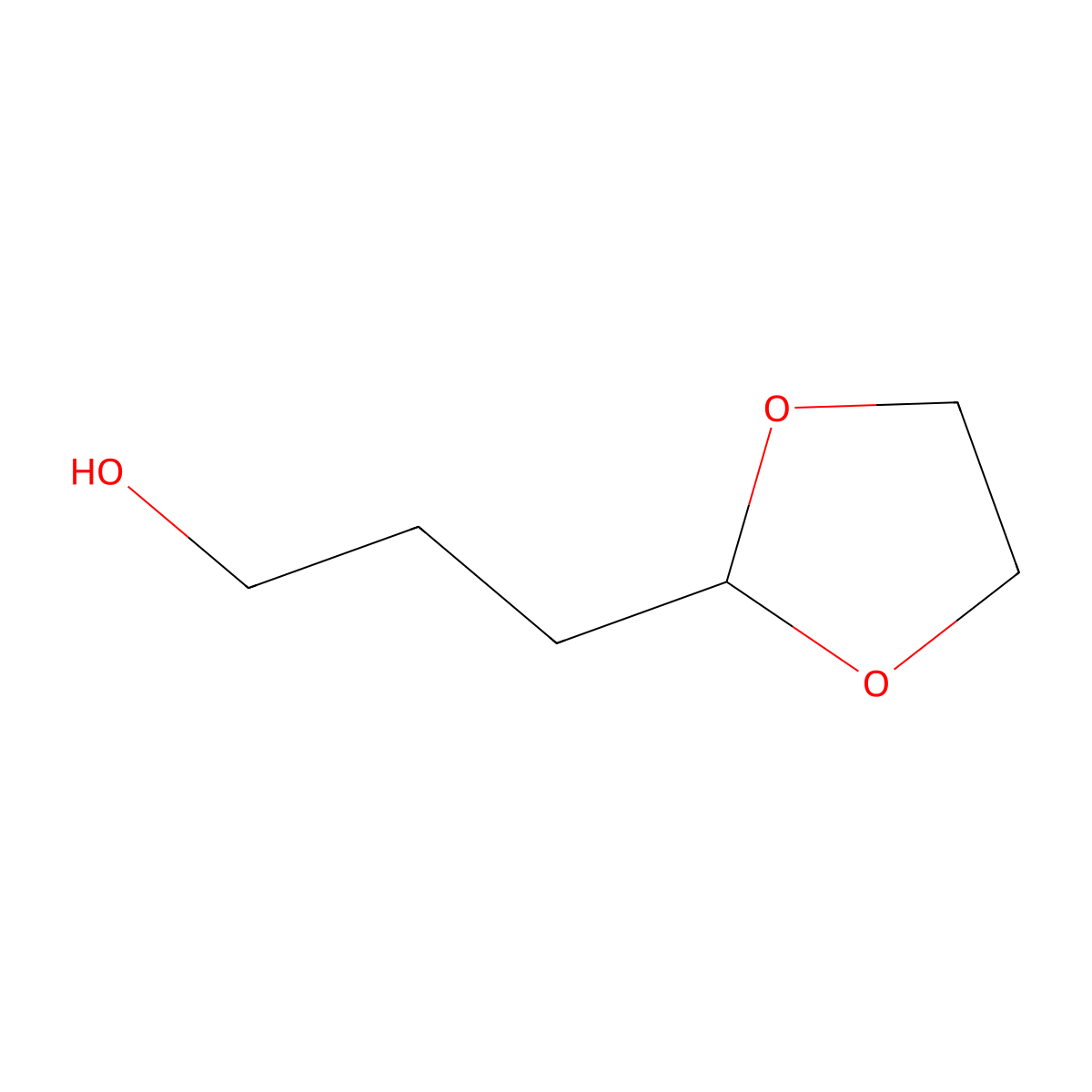 1,3-Dioxolane-2-propanol molecular structure, CAS 85391-14-6